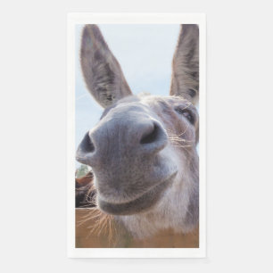 Smiling Donkey with Silly Grin Napkin