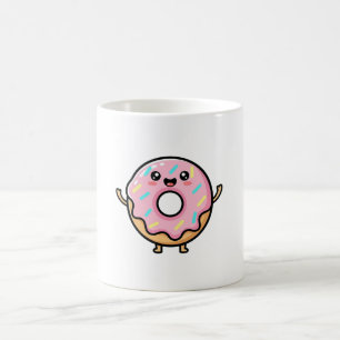 Smiling Donut – Cute Kawaii Illustration Coffee Mug