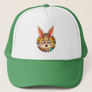 Smiling Easter Bunny – Floral Frame boné Trucker Hat