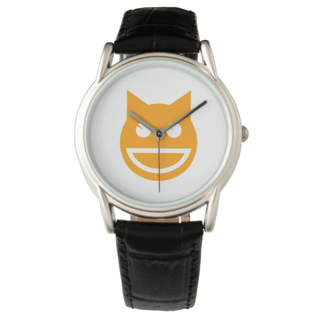 Smiling Emoji Cat Watch (Front)