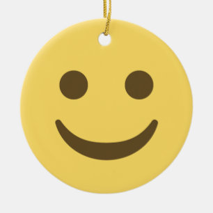 Smiling Emoji Ceramic Ornament