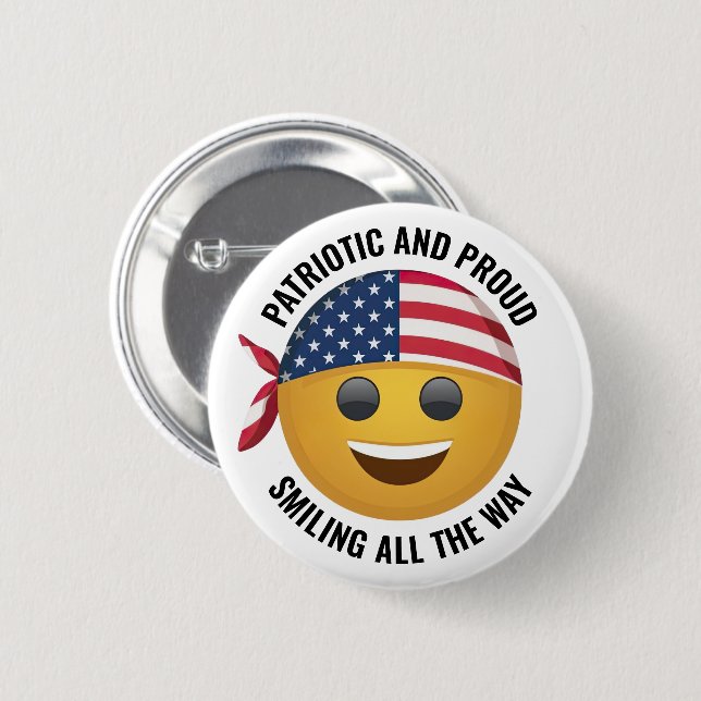 Smiling Emoji Face 6 Cm Round Badge (Front & Back)