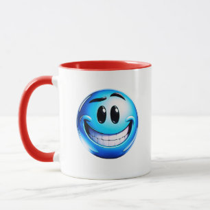 Smiling Emoji Face Illustration Mug
