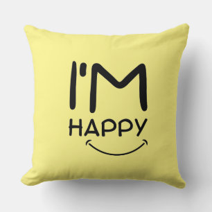 smiling emoji simple elegant cushion