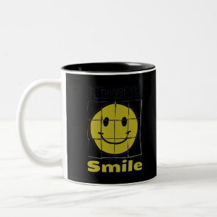  Smiling  Emoji Two-Tone Coffee Mug