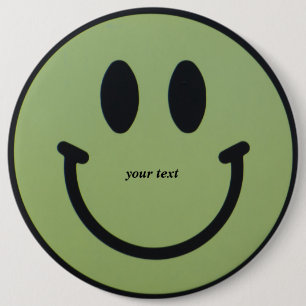 Smiling face  6 cm round badge