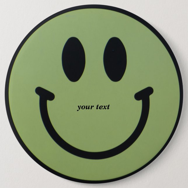 Smiling face  6 cm round badge (Front)