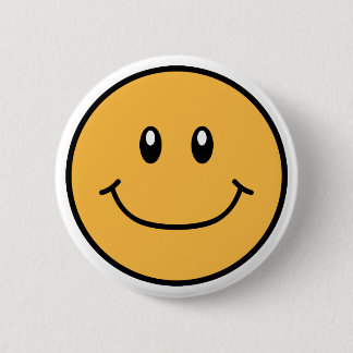 Smiling Face Button Orange 0001