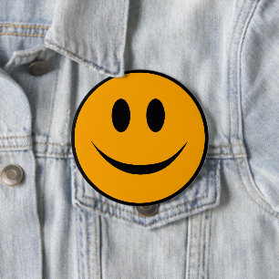 Smiling Face Emoji 10 Cm Round Badge
