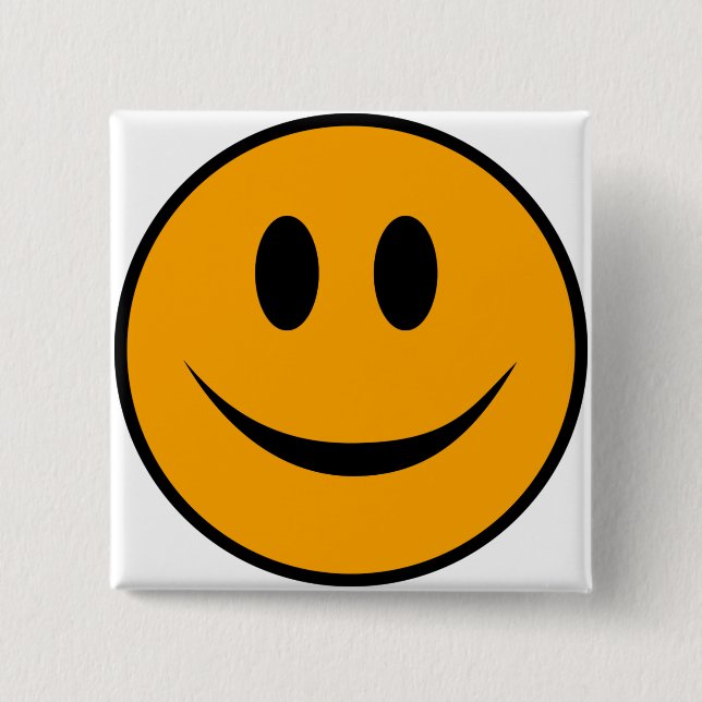 Smiling Face Emoji 15 Cm Square Badge (Front)