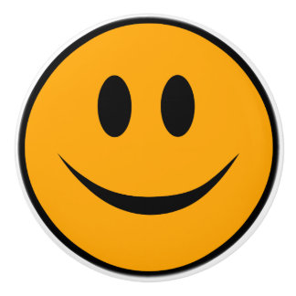 Smiling Face Emoji Ceramic Knob