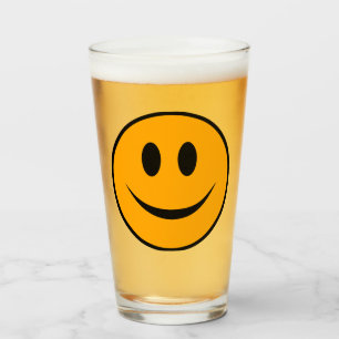 Smiling Face Emoji Glass