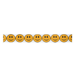 Smiling Face Emoji Satin Ribbon