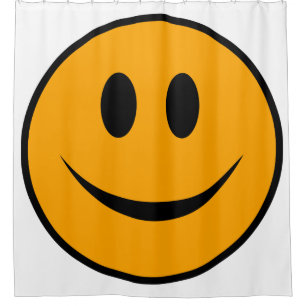 Smiling Face Emoji Shower Curtain