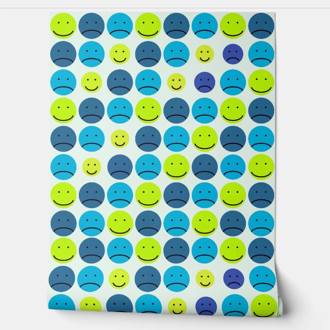 Smiling Face Geometricart  Wallpaper (Unrolling)