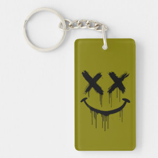 Smiling face. key ring