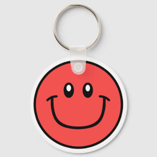 Smiling Face Keychain Red 0003