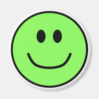 Smiling Face Magnet Green 0002