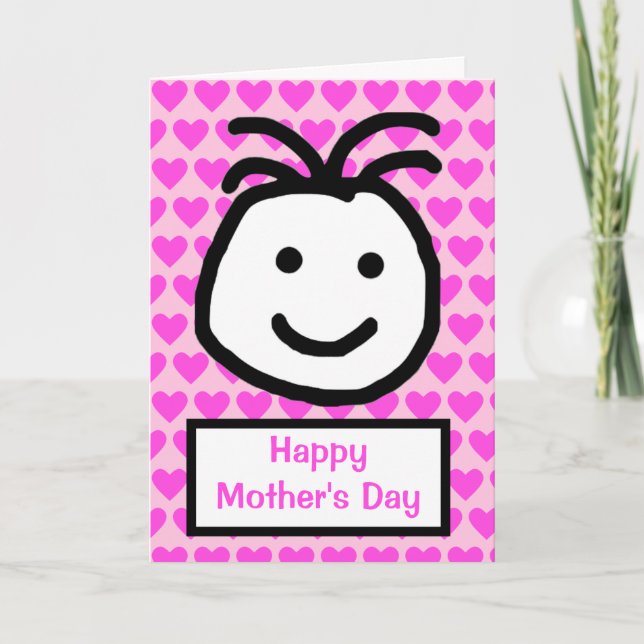 Smiling Face Mother's Day Card (Front)