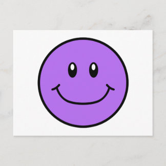 Smiling Face Postcard Purple 0001
