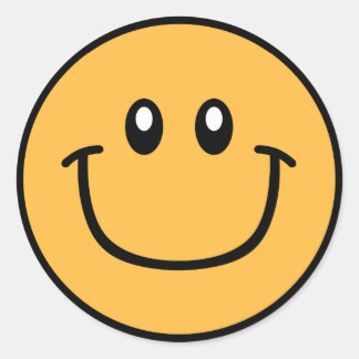 Smiling Face Stickers Orange 0003