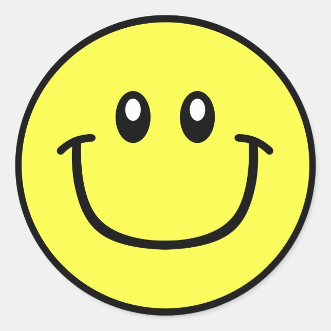 Smiling Face Stickers Yellow 0003 (Front)