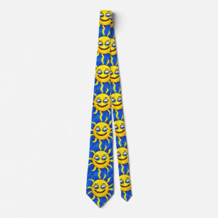 Smiling Face Sunny Sun Tie