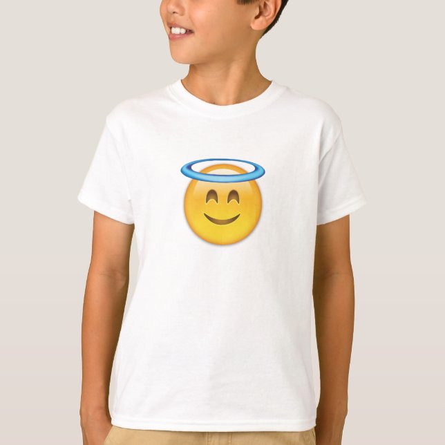 Smiling Face With Halo Emoji T-Shirt (Front)