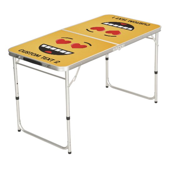 Smiling Face with Heart-Shaped Eyes Beer Pong Table