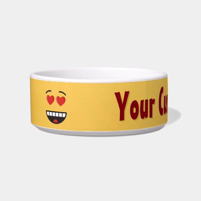 Smiling Face with Heart-Shaped Eyes Bowl (Left)