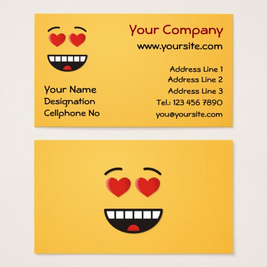 Smiling Face with Heart-Shaped Eyes Business Card