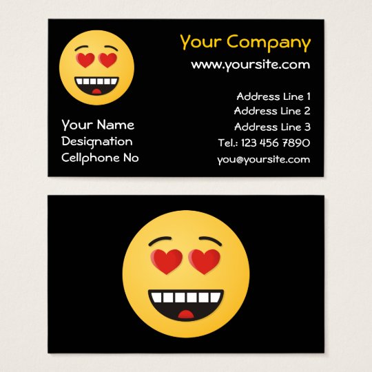 Smiling Face with Heart-Shaped Eyes Business Card