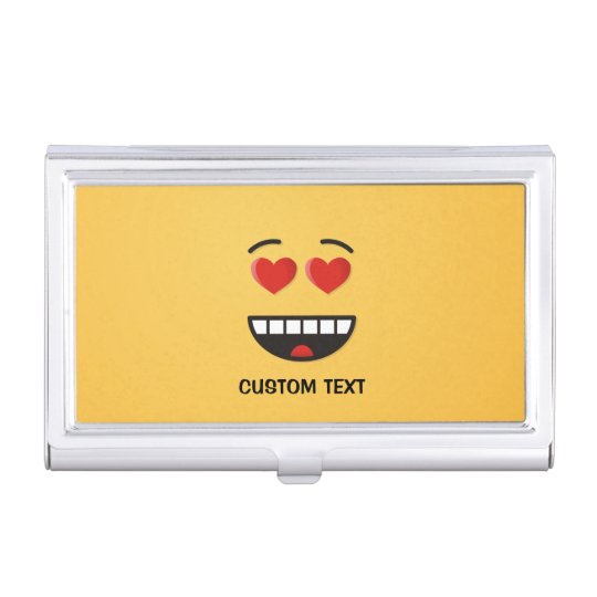 Smiling Face with Heart-Shaped Eyes Business Card Holder