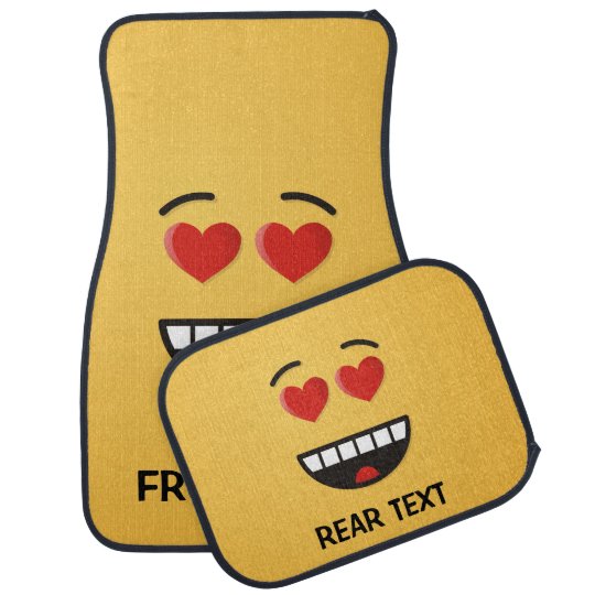 Smiling Face with Heart-Shaped Eyes Car Mat