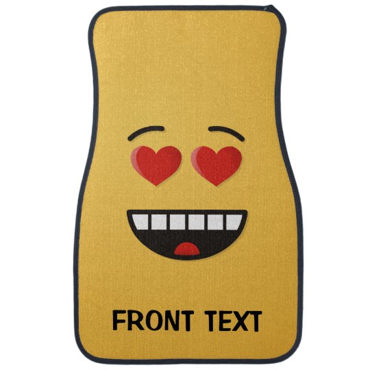 Smiling Face with Heart-Shaped Eyes Car Mat