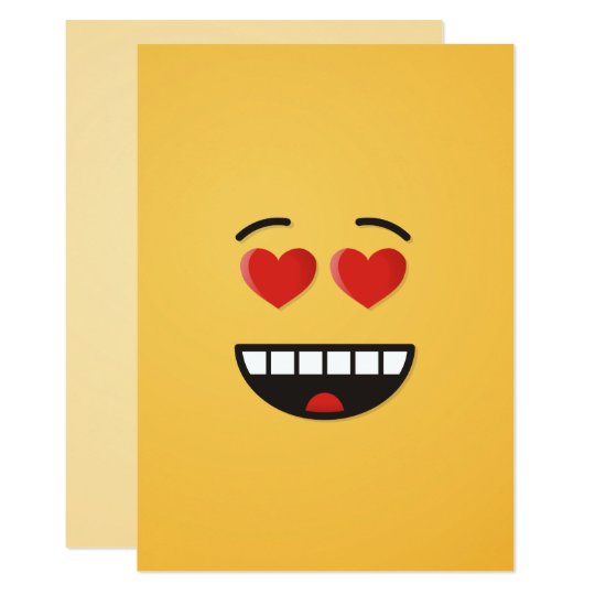 Smiling Face with Heart-Shaped Eyes Card