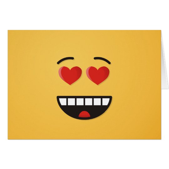 Smiling Face with Heart-Shaped Eyes Card