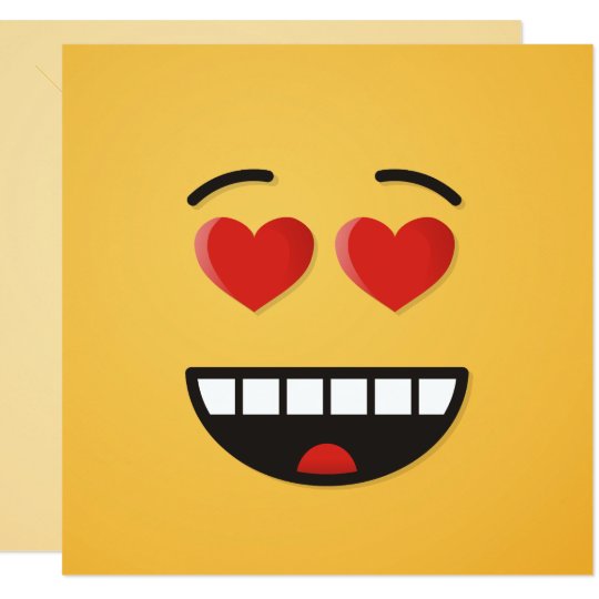Smiling Face with Heart-Shaped Eyes Card