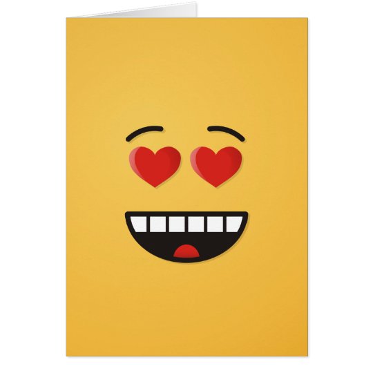 Smiling Face with Heart-Shaped Eyes Card