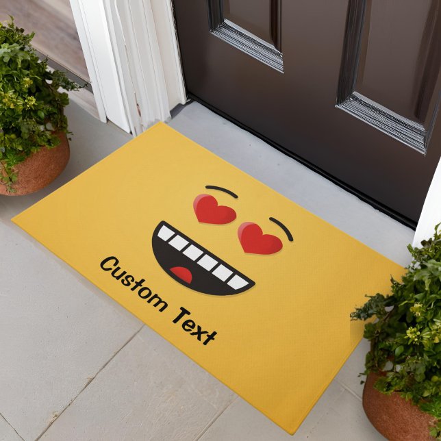 Smiling Face with Heart-Shaped Eyes Doormat (Creator Uploaded)