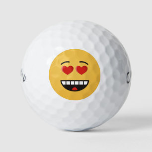 Smiling Face with Heart-Shaped Eyes Golf Balls