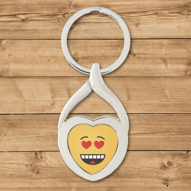 Smiling Face with Heart-Shaped Eyes Key Ring (Creator Uploaded)