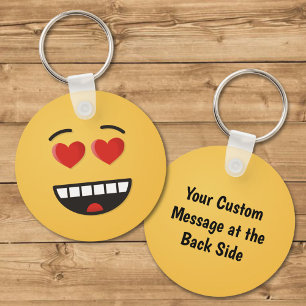 Smiling Face with Heart-Shaped Eyes Key Ring