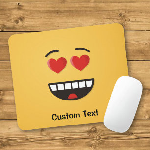 Smiling Face with Heart-Shaped Eyes Mouse Pad