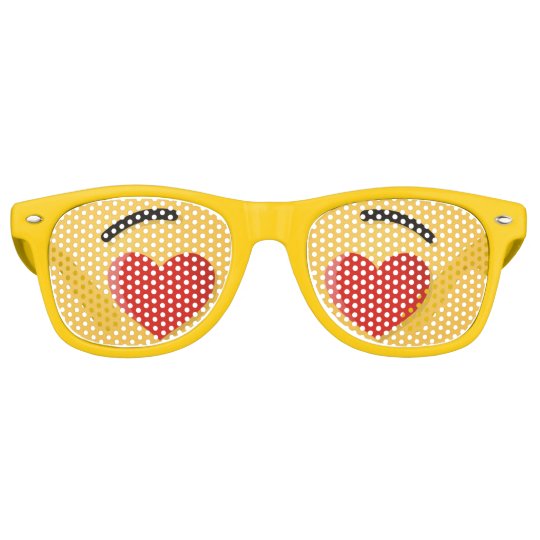 Smiling Face with Heart-Shaped Eyes Retro Sunglasses