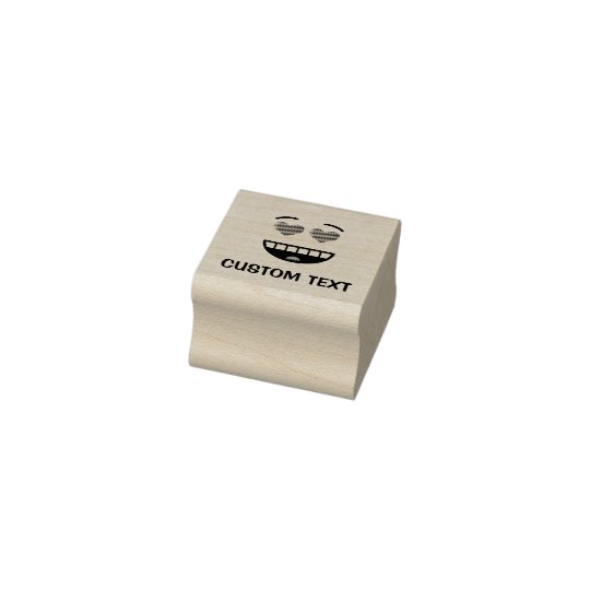 Smiling Face with Heart-Shaped Eyes Rubber Stamp