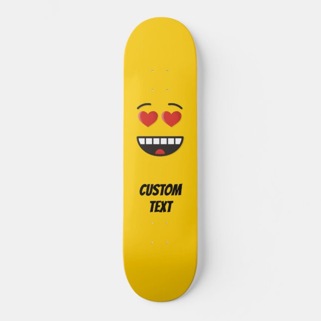Smiling Face with Heart-Shaped Eyes Skateboard (Front)