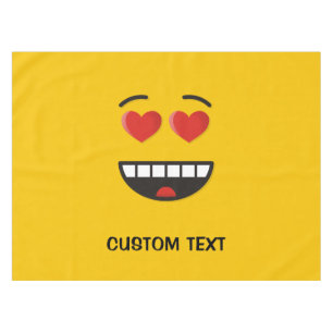 Smiling Face with Heart-Shaped Eyes Tablecloth