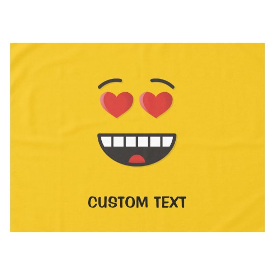 Smiling Face with Heart-Shaped Eyes Tablecloth