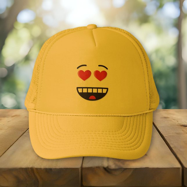 Smiling Face with Heart-Shaped Eyes Trucker Hat (Creator Uploaded)